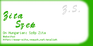 zita szep business card
